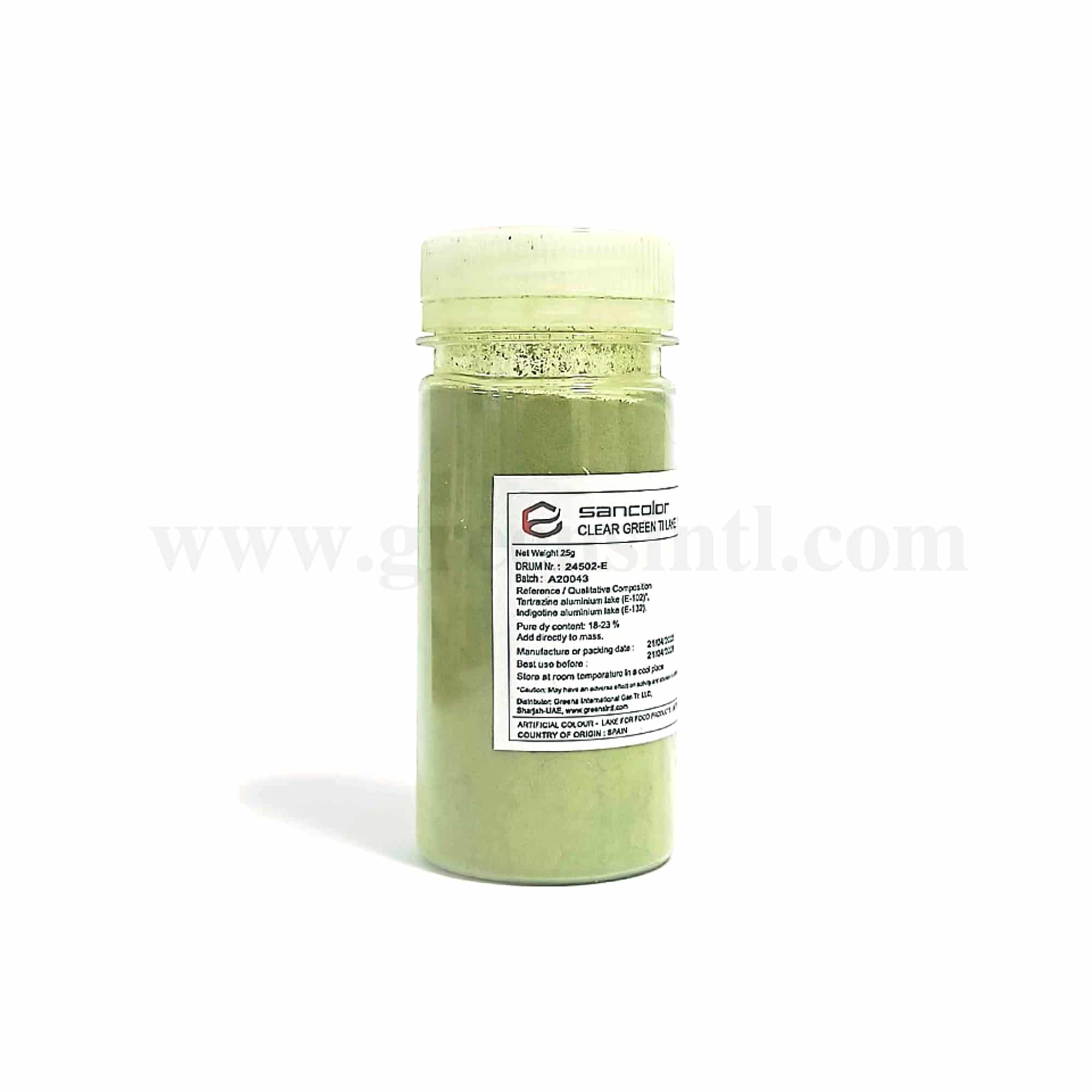 SANCOLOR Chocolate Color Powder Clear Green TI Lake 25g