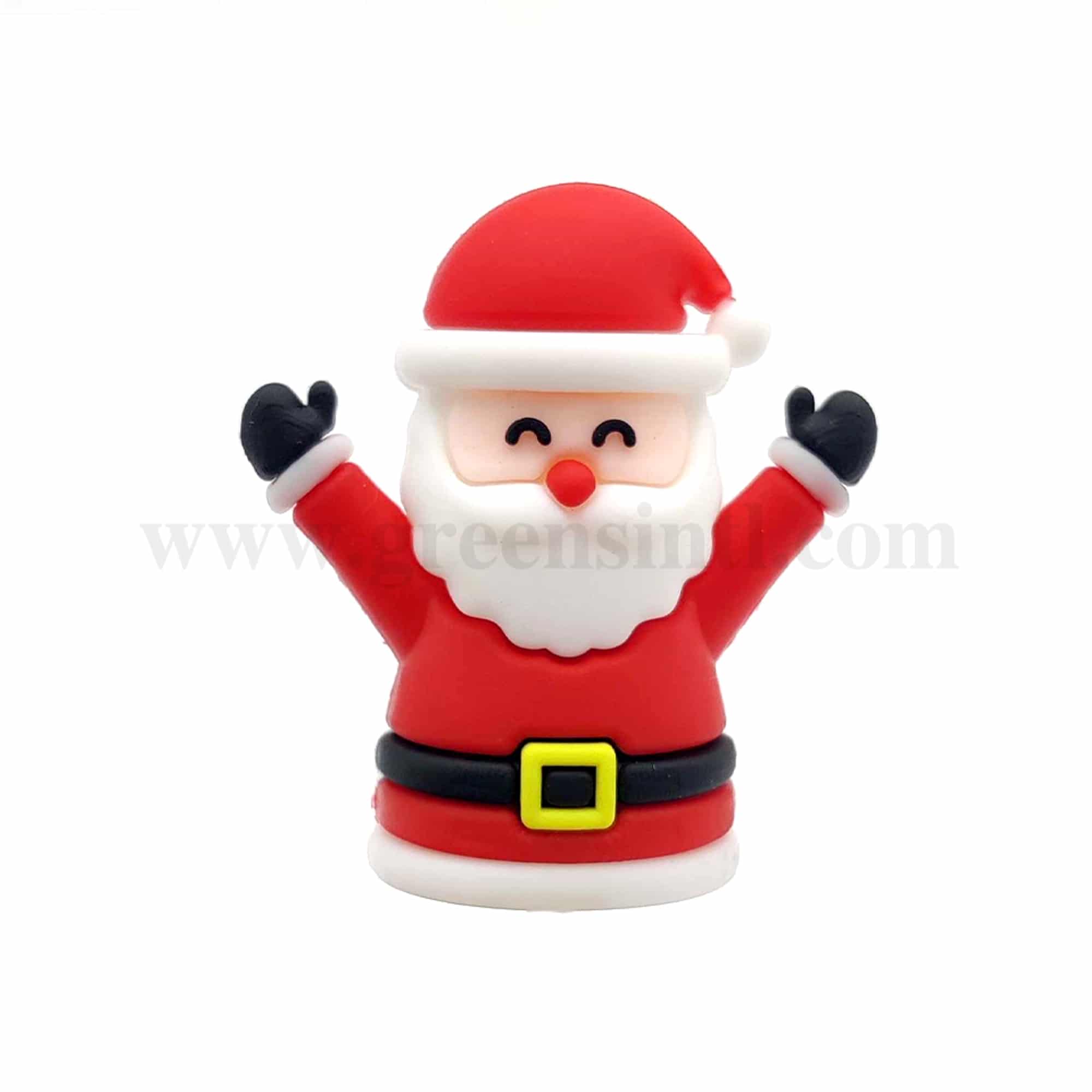GREENS CHOICE Christmas Cake Topper Half Santa 50 x 50 mm