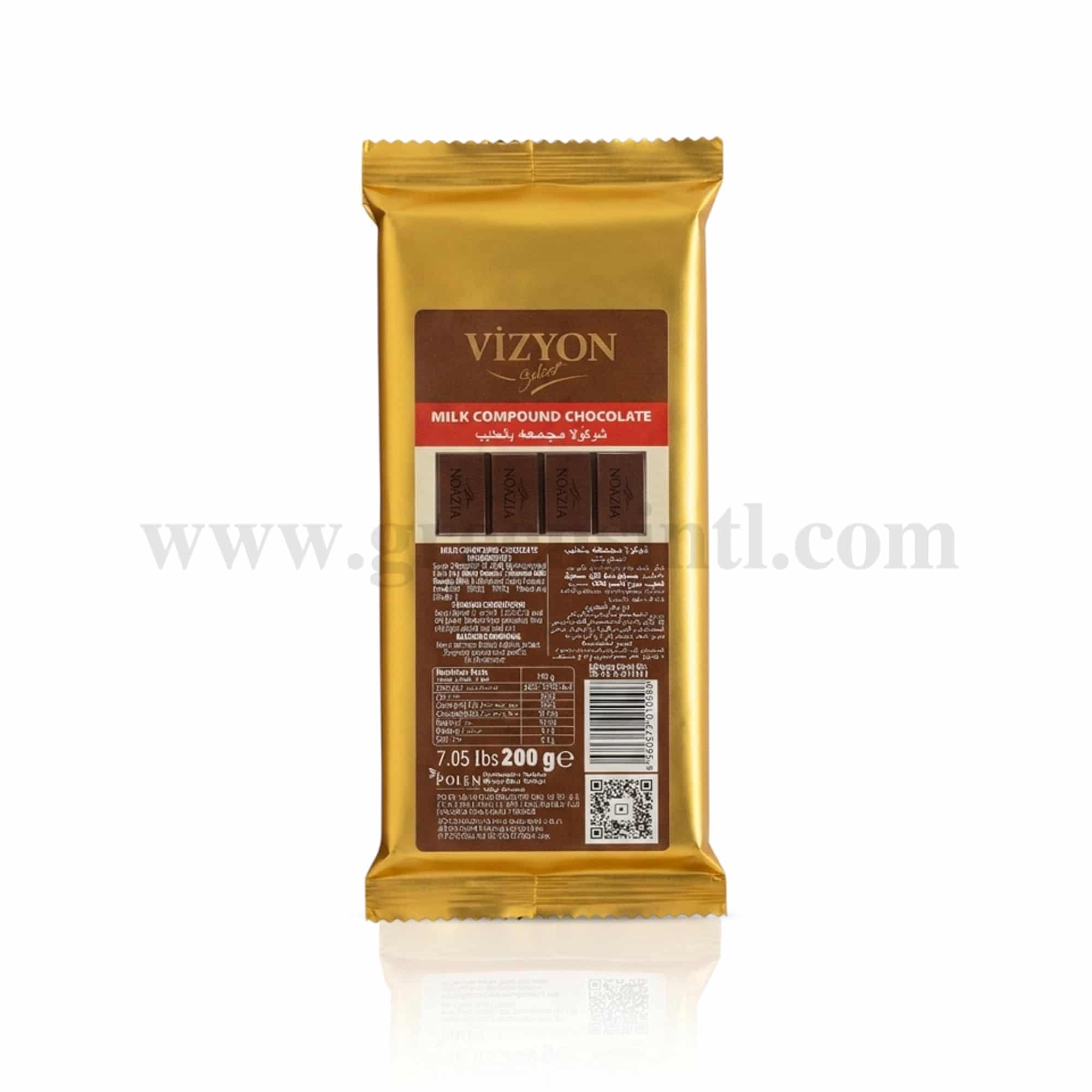 VIZYON SELECT Milk Compound Chocolate Block 200 g