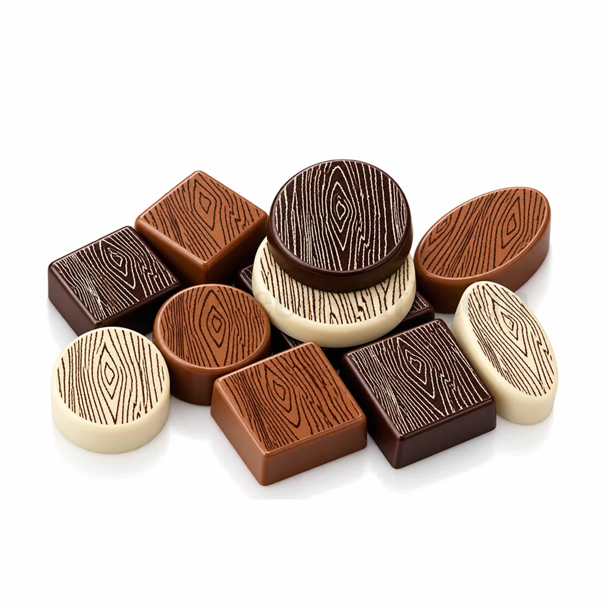 GREENS CHOICE Chocolate Transfer Sheet Wood Pattern Black 250 x 350 mm-5 Sheets