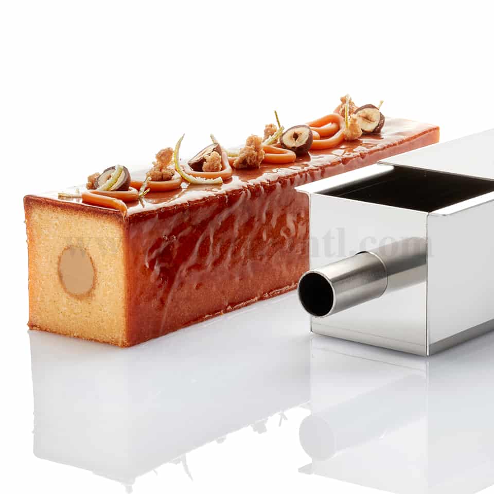 MARTELLATO Steel Travel Cake Mold with Tubular Insert For Filling 82 x 290 x h 64 mm