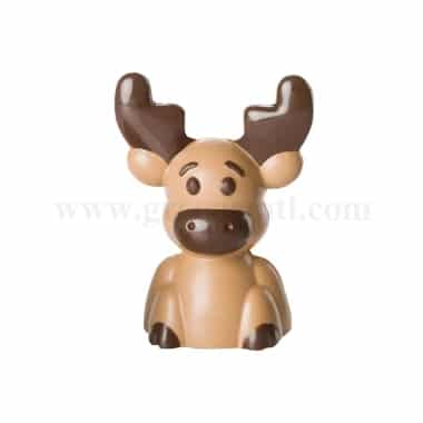 MARTELLATO 3D Polycarbonate Magnetic Chocolate Mould Rudolph - 88 x 56 h 120 mm - 2 Ind - 70 g