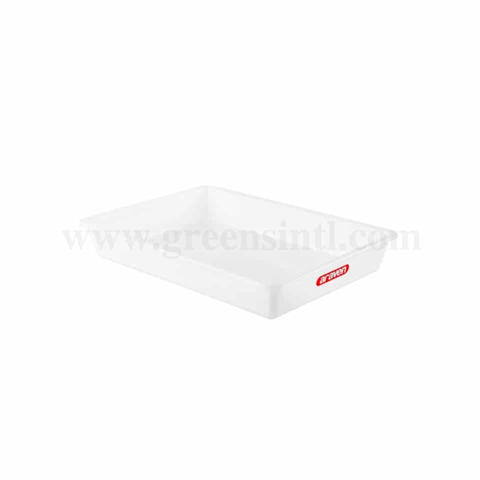 ARAVEN Flat Food Storage Container Deep 540x385x80mm- 10L