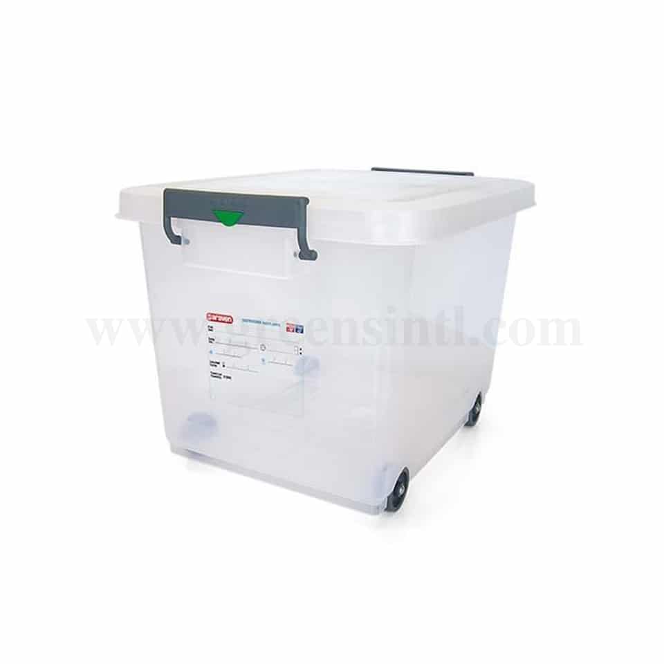 ARAVEN Food Box with Wheels & Lid White 530x396x378.5mm 60L