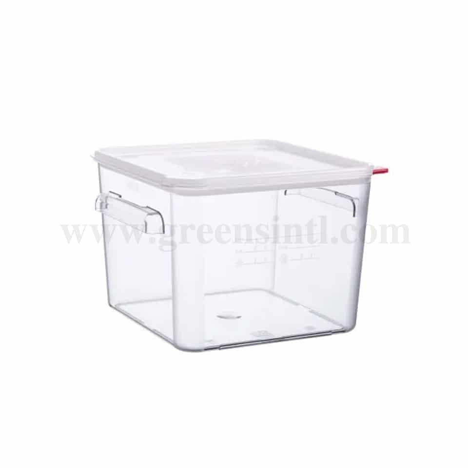 ARAVEN Square Polycarbonate Container with Lid 290x290xh210mm-12 L