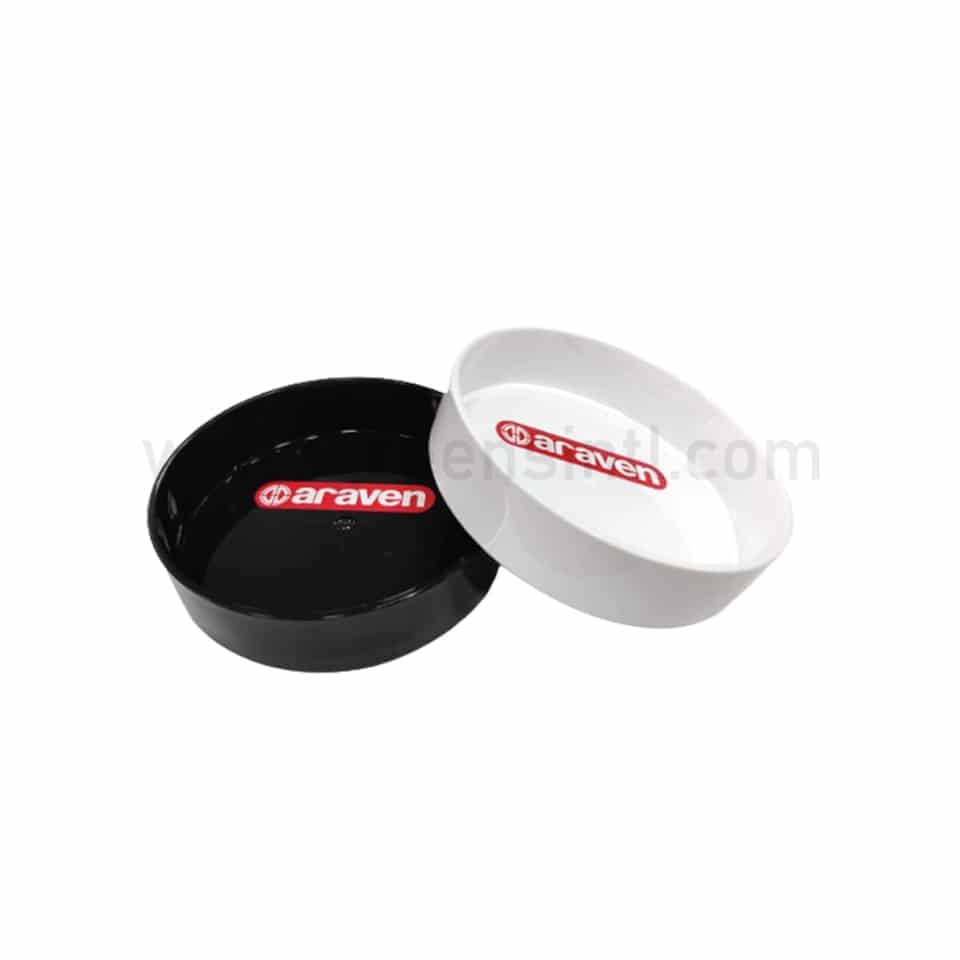 ARAVEN Snacking Tray Round White 100xh25mm-3 Pcs