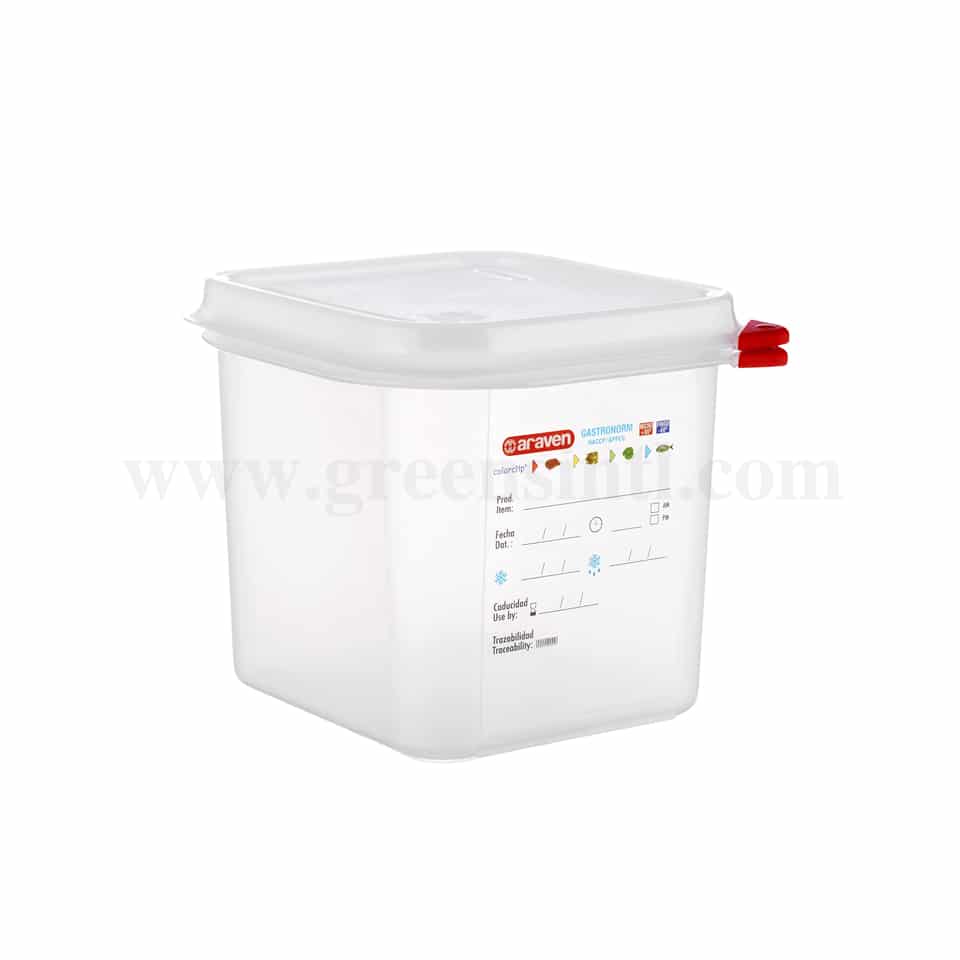 ARAVEN Airtight Food Container with Lid GN 1/6 176x162x150mm-2.6 L