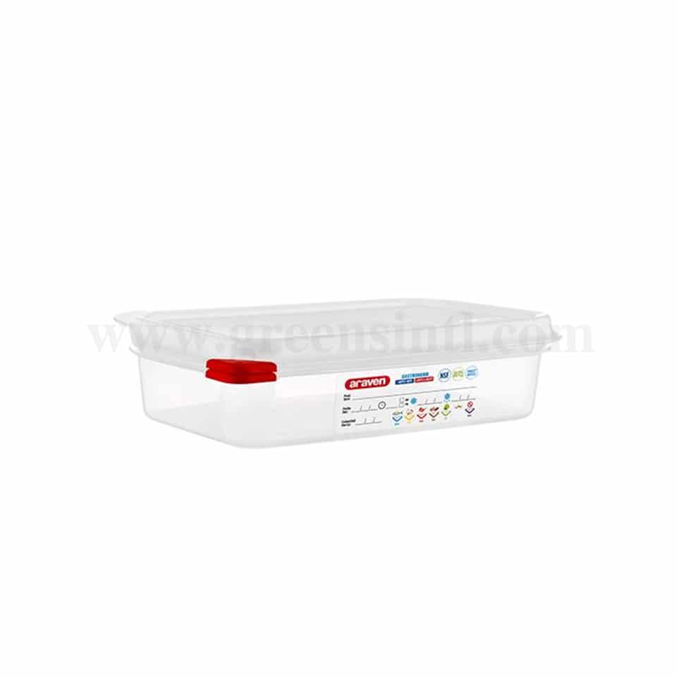 ARAVEN Airtight Food Container with Lid GN 1/4 265x162x65mm-1.8 L