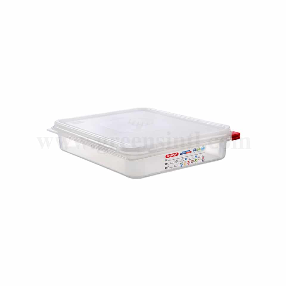 ARAVEN Airtight Food Container with Lid GN 1/2 325x265x65mm-4 L