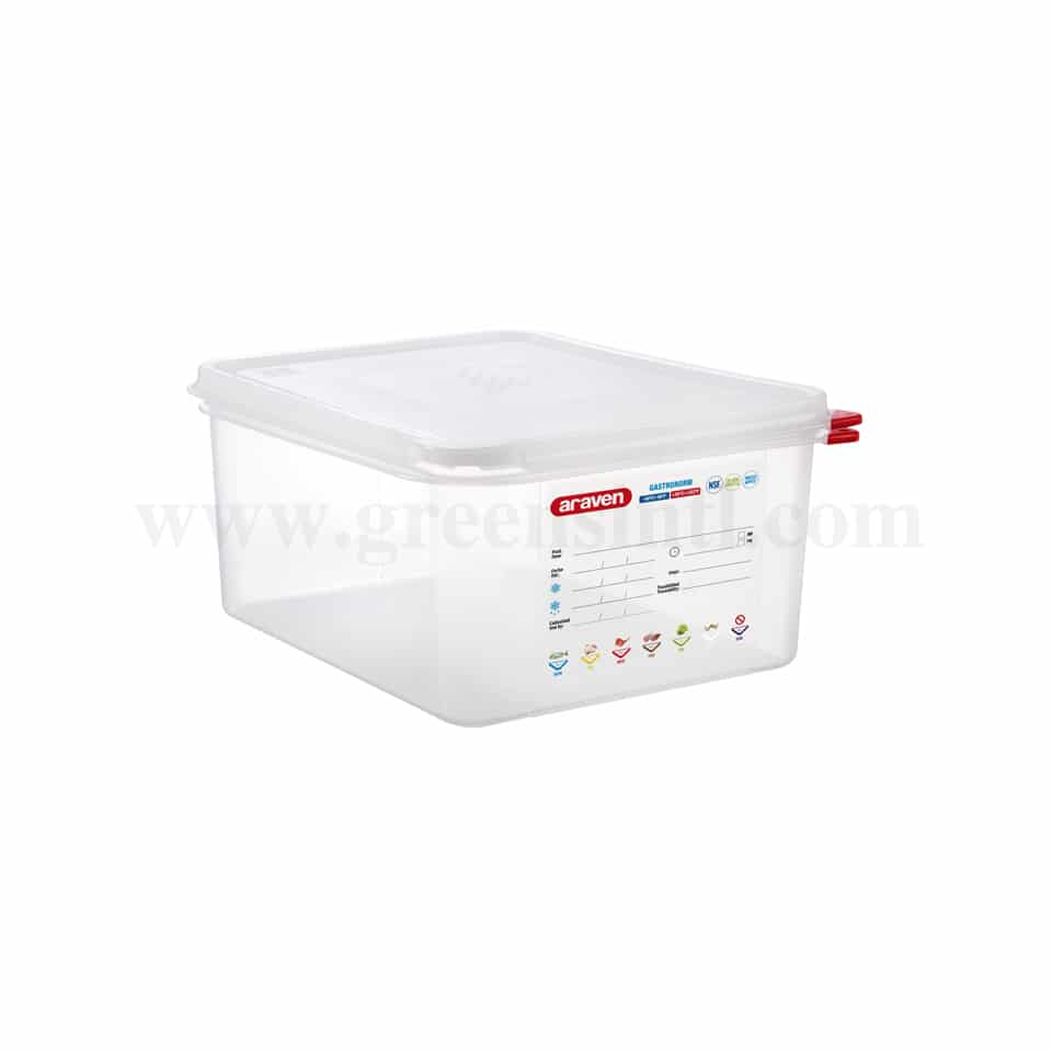 ARAVEN Airtight Food Container with Lid GN 1/2 325x265x150mm-10 L