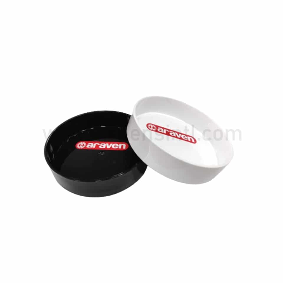 ARAVEN Snacking Tray Round Black D100xh25mm- 3 Pcs