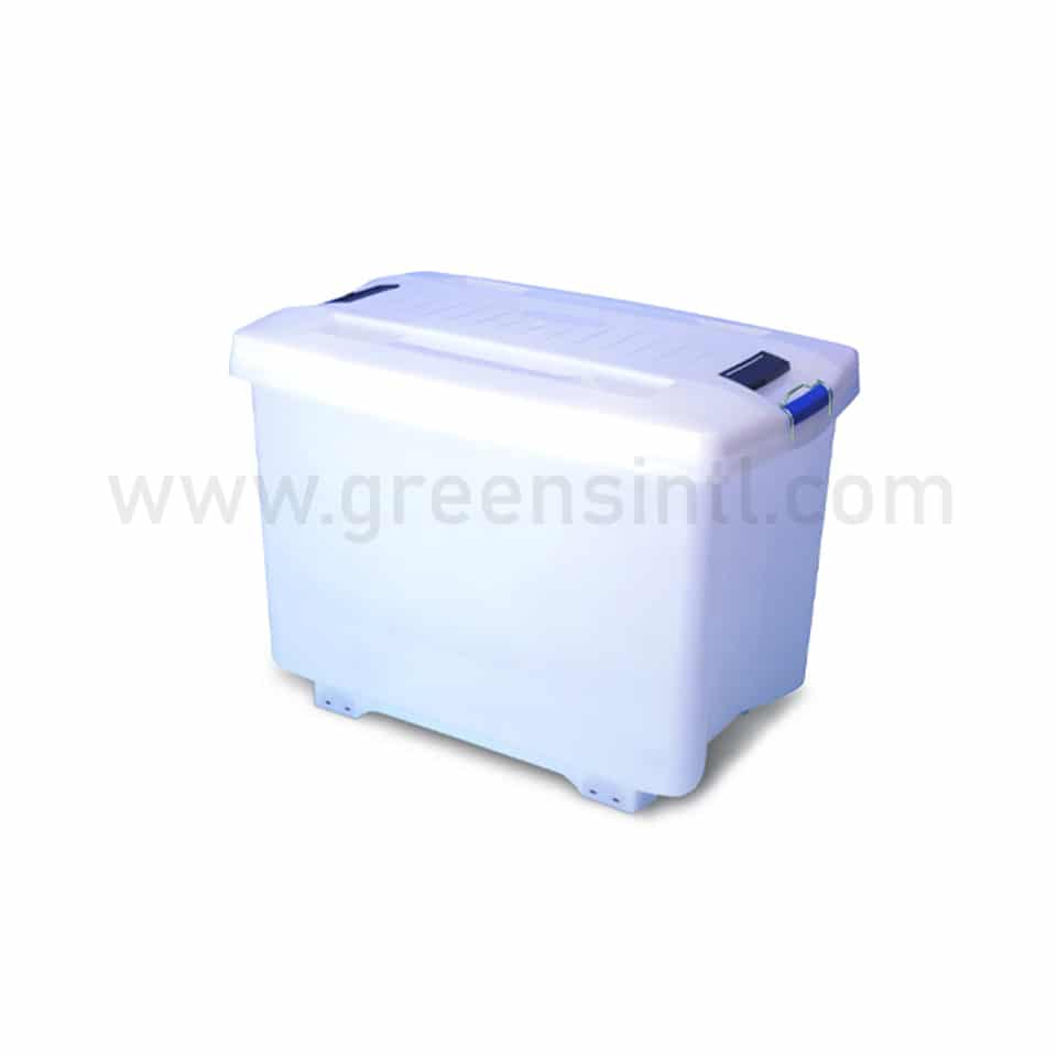 ARAVEN Food Transport Container with Lid & Wheels 705x465xh480 mm-90 L