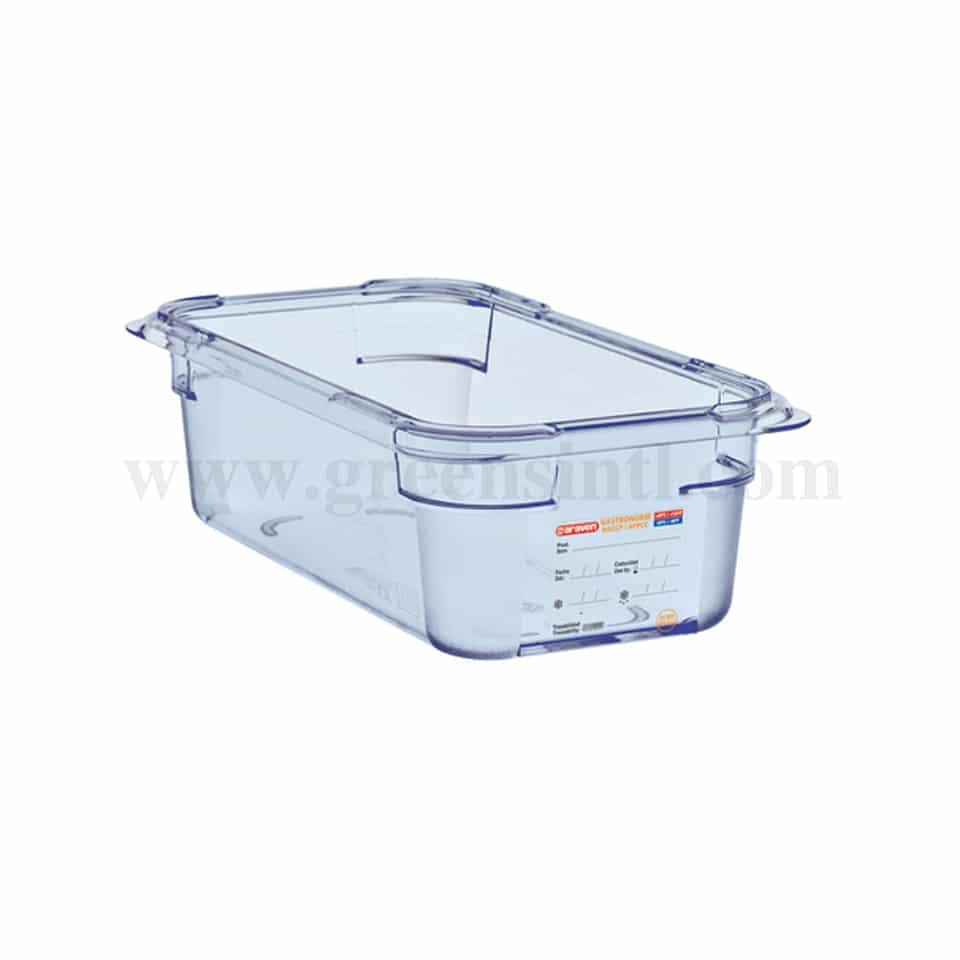 ARAVEN Gastronorm Food Pan BPA Free Blue GN 1/3 325x176xh100mm-3.7L