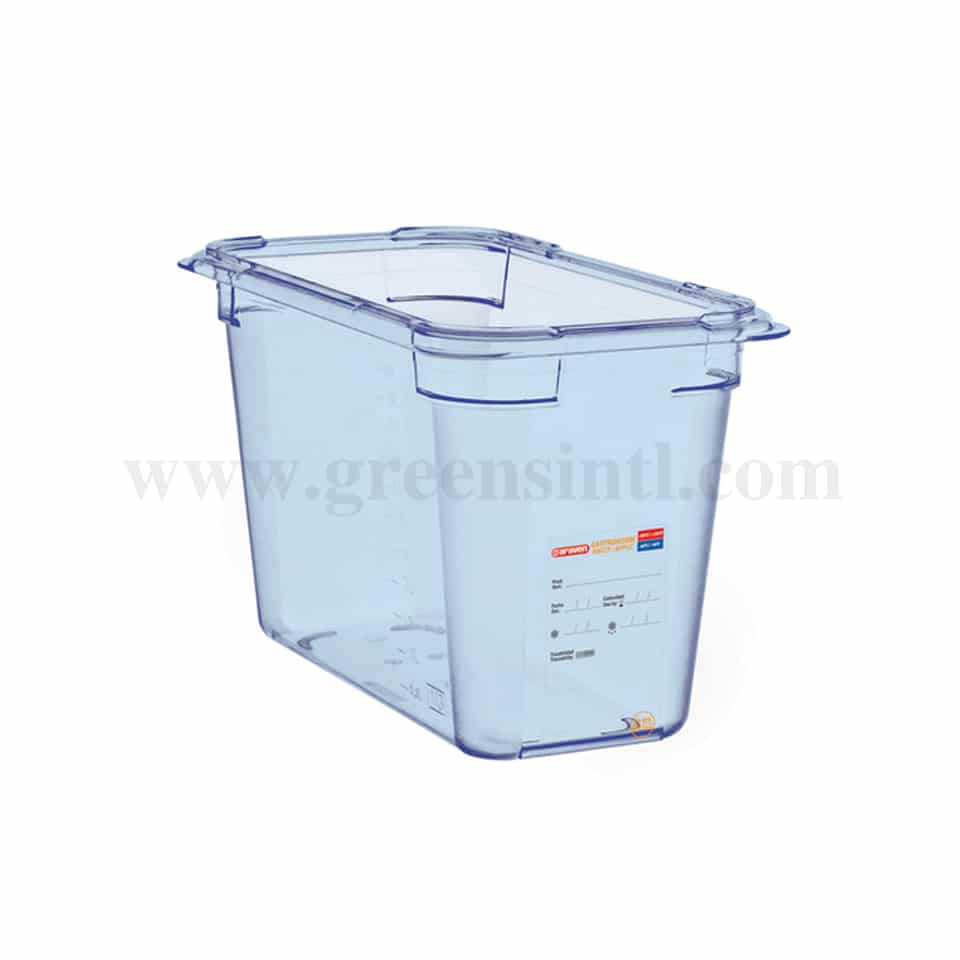 ARAVEN Gastronorm Food Pan Blue BPA Free GN 1/3 325x176xh200mm- 6.7L