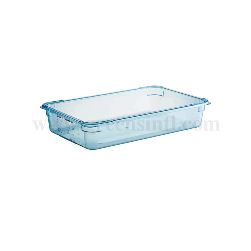 ARAVEN Gastronorm Food Pan Blue BPA Free GN 1/1 530x325xh100mm-13L