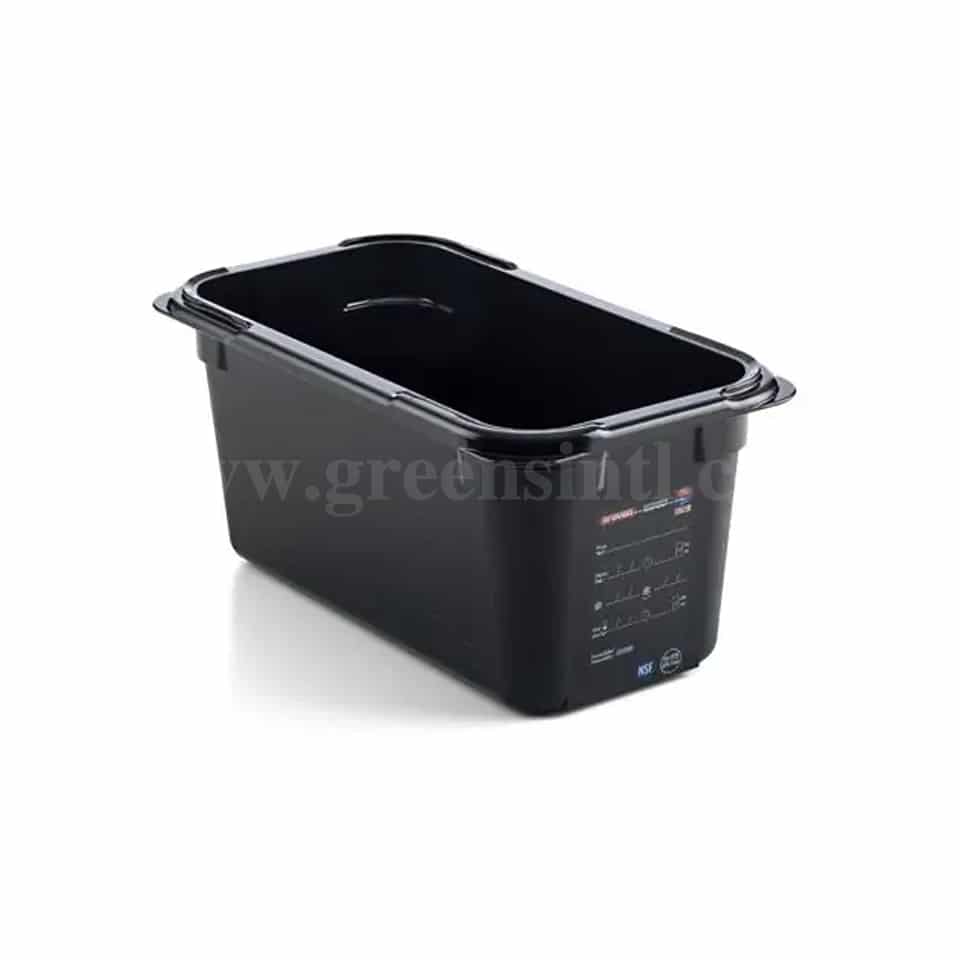 ARAVEN Food Box Black GN 1/3 325x176xh150mm-5.4 L