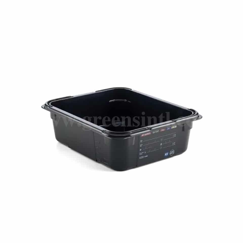 ARAVEN Food Box Black GN 1/2 325x265xh100mm-5.95 L