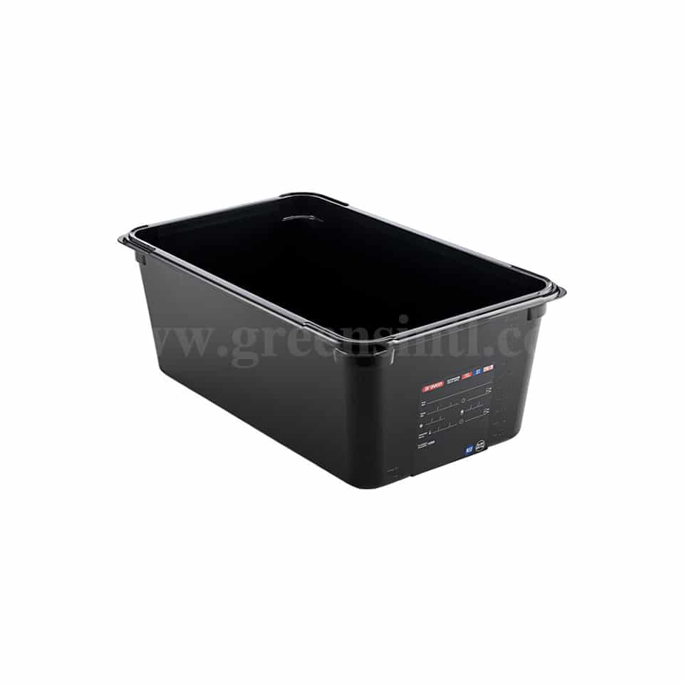 ARAVEN Food Box Black GN 1/1 530x325xh200mm-26.1 L