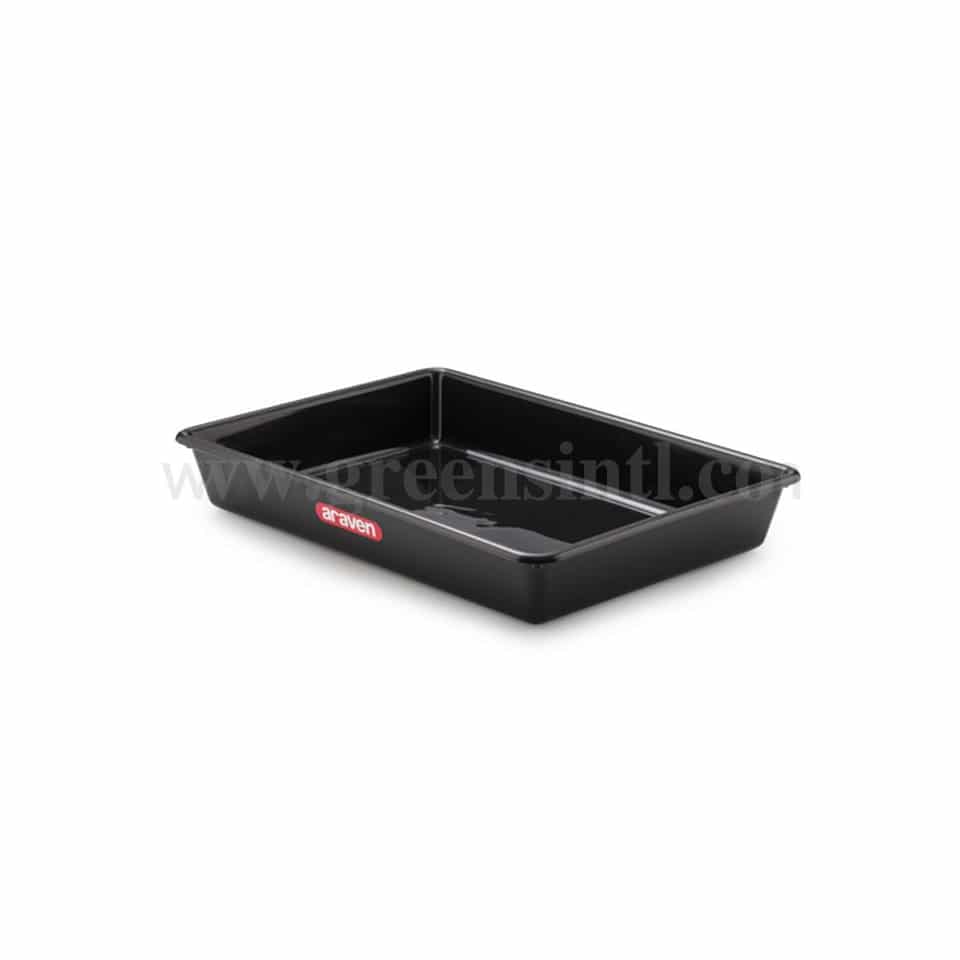 ARAVEN Deep Food Tray Black 540x385xh80 mm