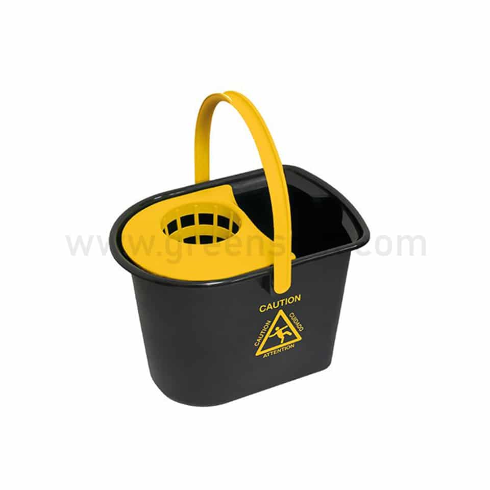 ARAVEN Rectangular Mop Bucket Yellow 370x383xh370mm- 15L