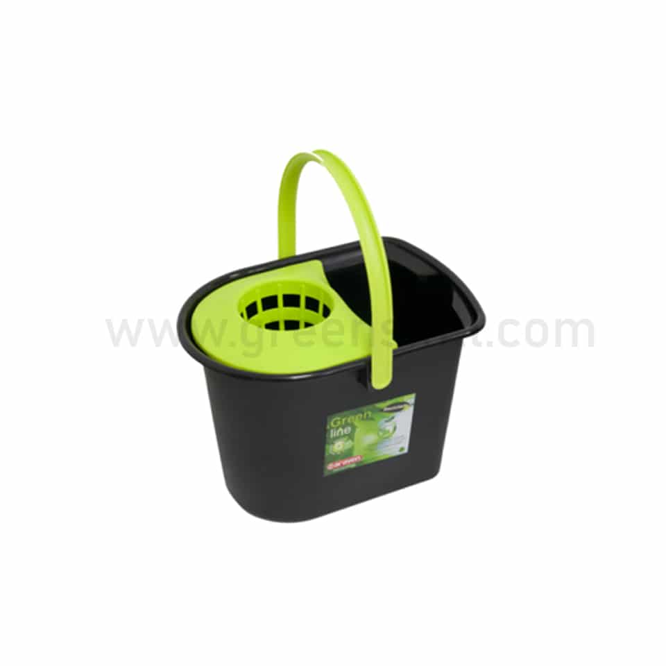 ARAVEN Rectangular Mop Bucket Green 370x383xh370mm-15L