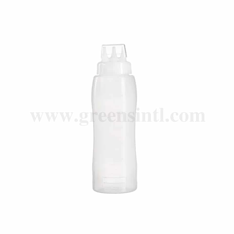 ARAVEN Squeeze Sauce Bottle 3 Nozzle D80x253 mm-75cl