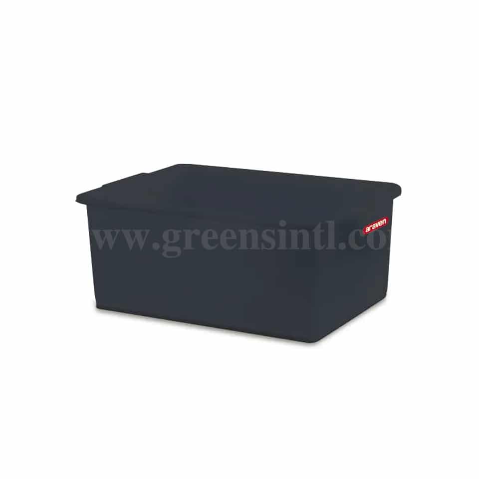 ARAVEN Container for Table Service Black 530x396xh205.5 mm-35 L