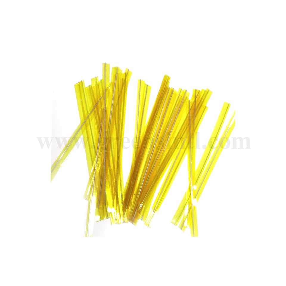 GREENS CHOICE Cellophane Cookies Bag Twist Yellow 6 x 90 mm-2000 Pcs