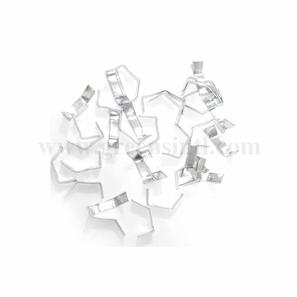 GREENS CHOICE Cellophane Cookies Bag Clips Silver 8 x 45mm-1000 Pcs