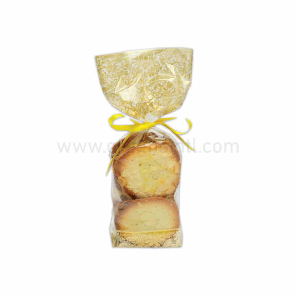 GREENS CHOICE Cellophane Bag Fine Dentelle Gold 120 x 275mm-100 Pcs