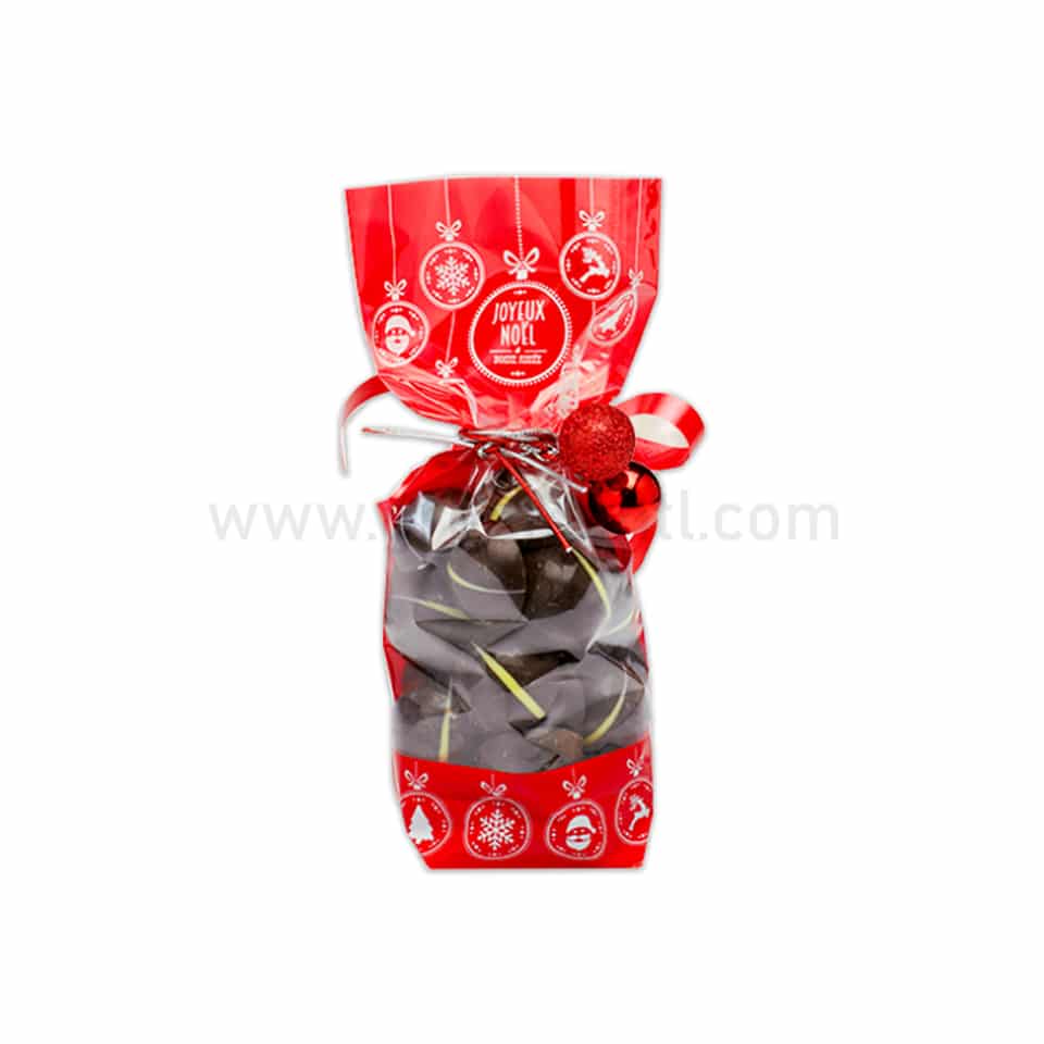 GREENS CHOICE Cellophane Bag Christmas Joyeux Noel 100 x 220mm-100 Pcs