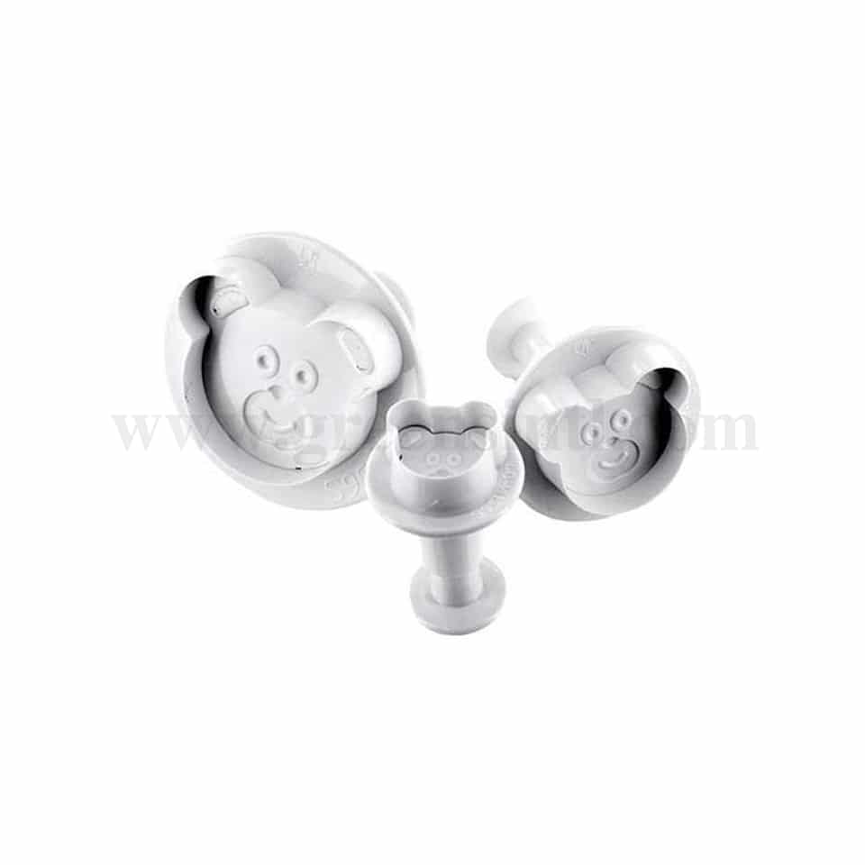 GREENS CHOICE Plunger Cutter Bear Shape Set of 3