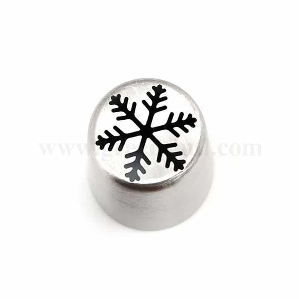 GREENS CHOICE Russian Tip Nozzle Snowflake Top D 24mm, Bottom D 35mm Height 42mm