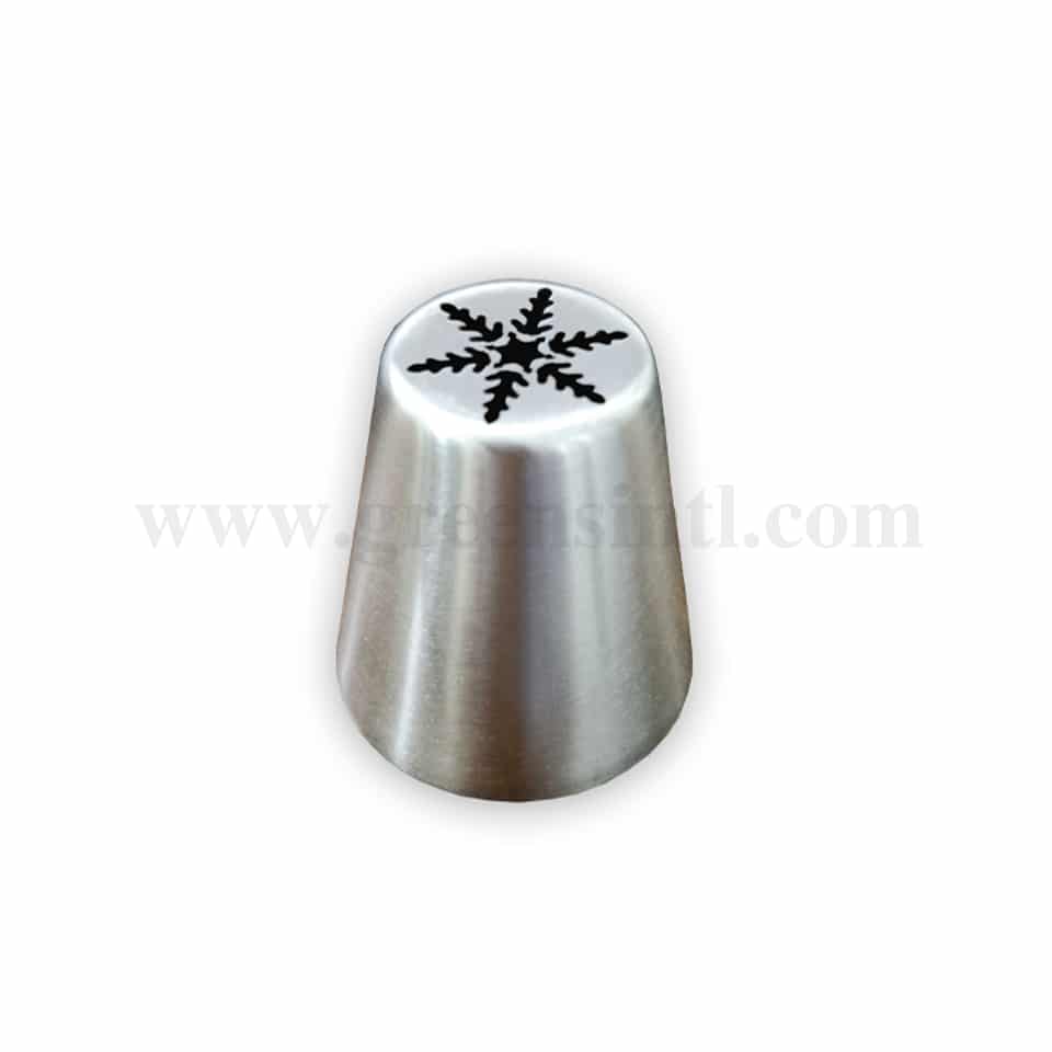 GREENS CHOICE Russian Tip Nozzle Snowflake Top D 24mm, Bottom D 35mm Height 42mm