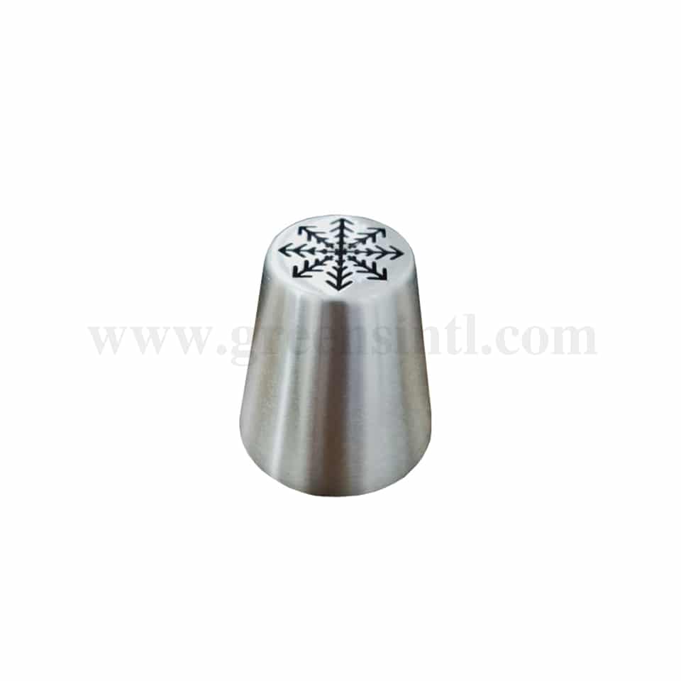 GREENS CHOICE Russian Tip Nozzle Snowflake Top D 24mm, Bottom D 35mm Height 42mm