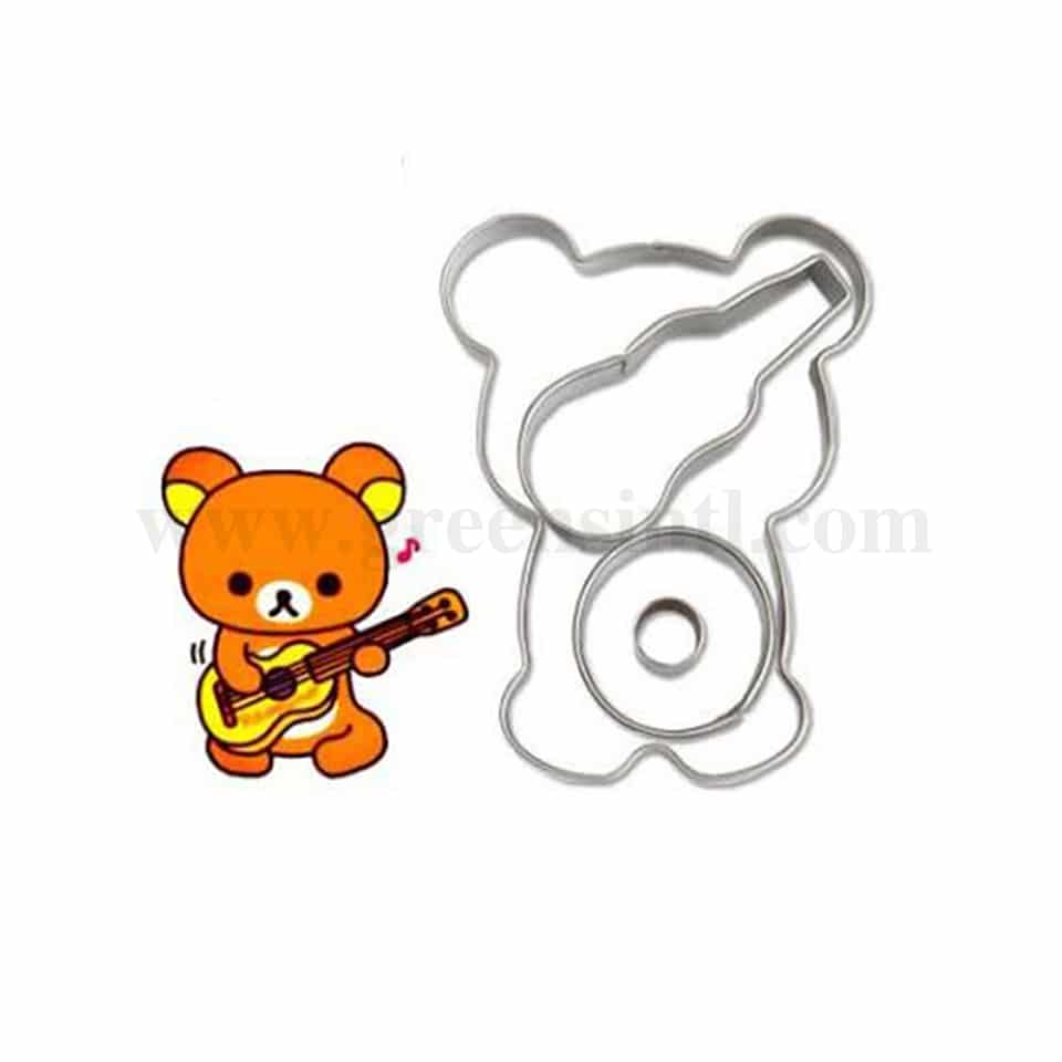 GREENS CHOICE Cookie Cutter Bear with Guitar 75x55mm