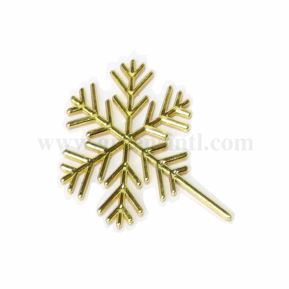 GREENS CHOICE Cake Topper- Snowflake Gold 50 mm-100 Pcs