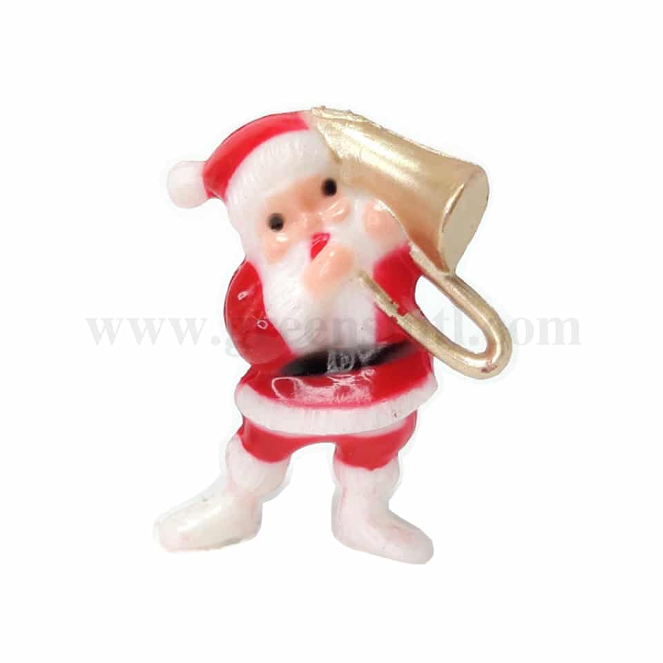 GREENS CHOICE Cake Topper-Santa Claus with Bugles L 30 mm-100 Pcs
