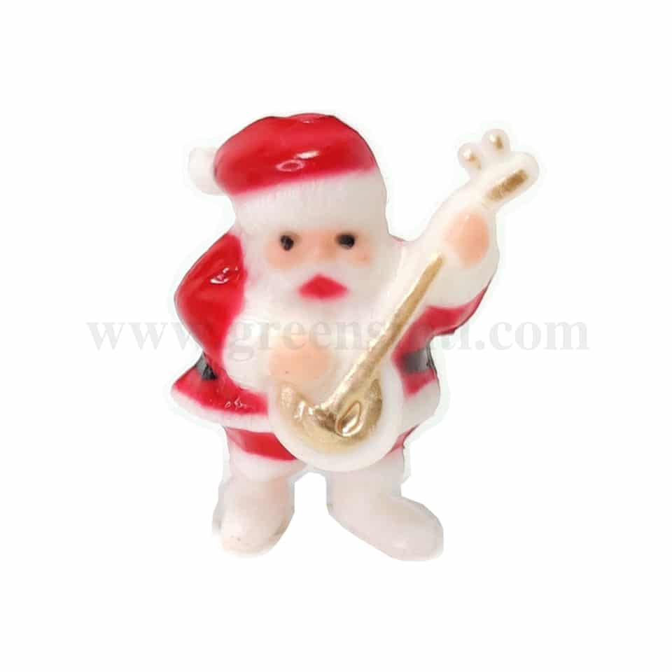 GREENS CHOICE Cake Topper- Santa Claus with Guitar L 30 mm-100 Pcs
