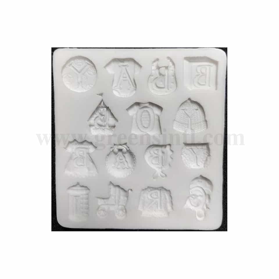 GREENS CHOICE Silicone Mould Baby Shower 100x108x80mm