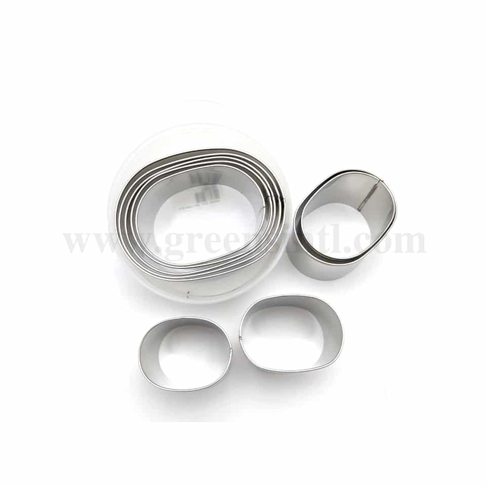 GREENS CHOICE Plain Oval Cutter Set of 9