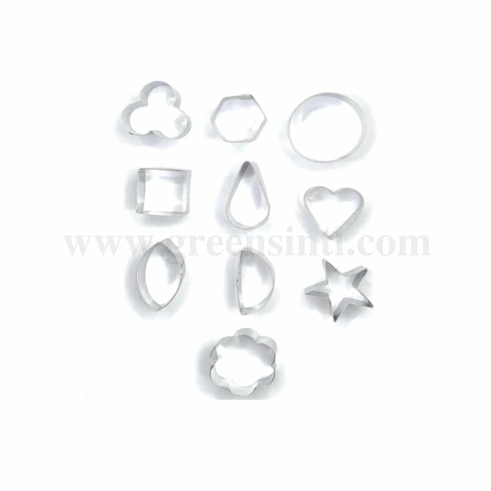 GREENS CHOICE Plain Geometric Cutter Set of 10