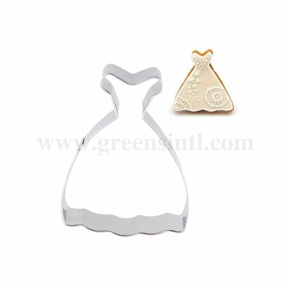 GREENS CHOICE Cookie Cutter Bridal Gown 85x75 mm