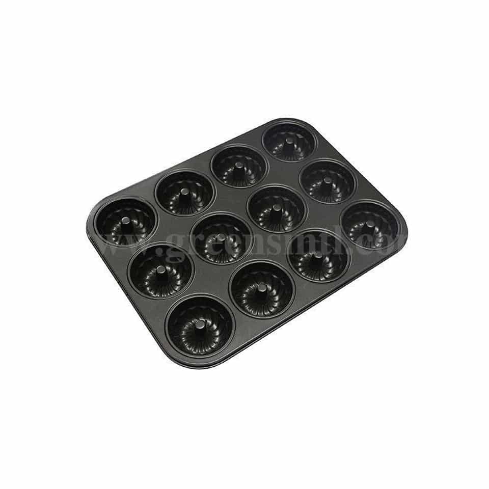 GREENS CHOICE Aluminium 12 Gugelhupf Cake Pan 350x265x280 mm
