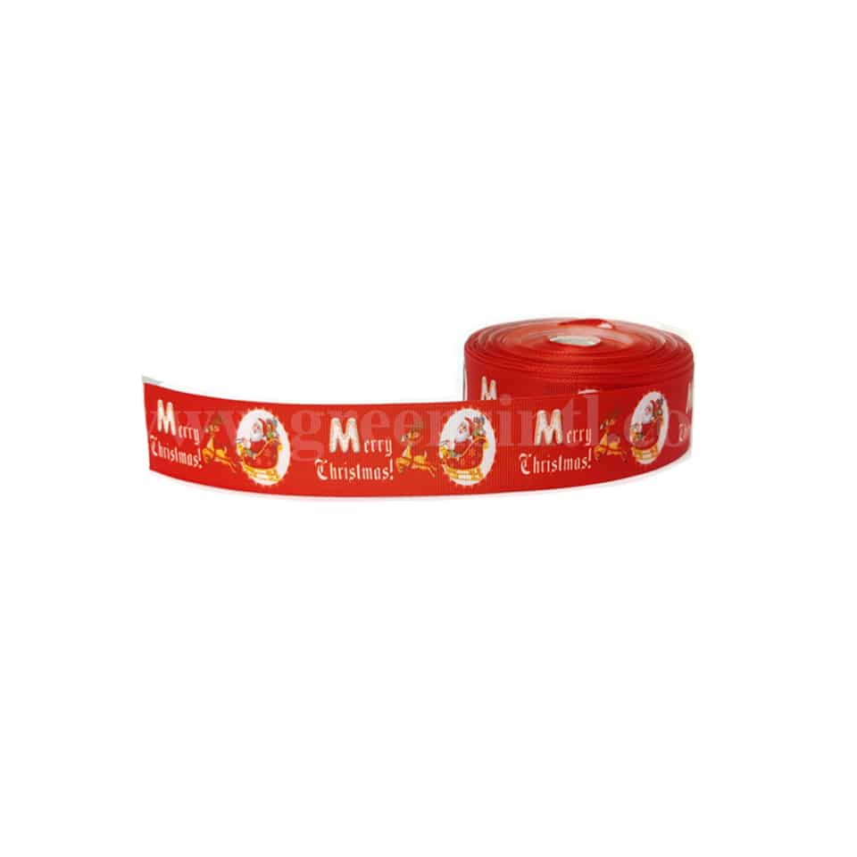 GREENS CHOICE Red Ribbon- Merry Christmas 25mmx 30 m