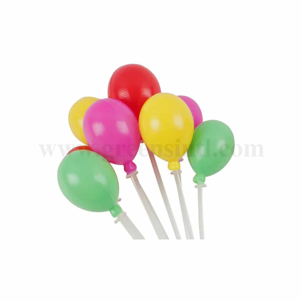 GREENS CHOICE Plastic Balloon Topper 100mm-6 Pcs