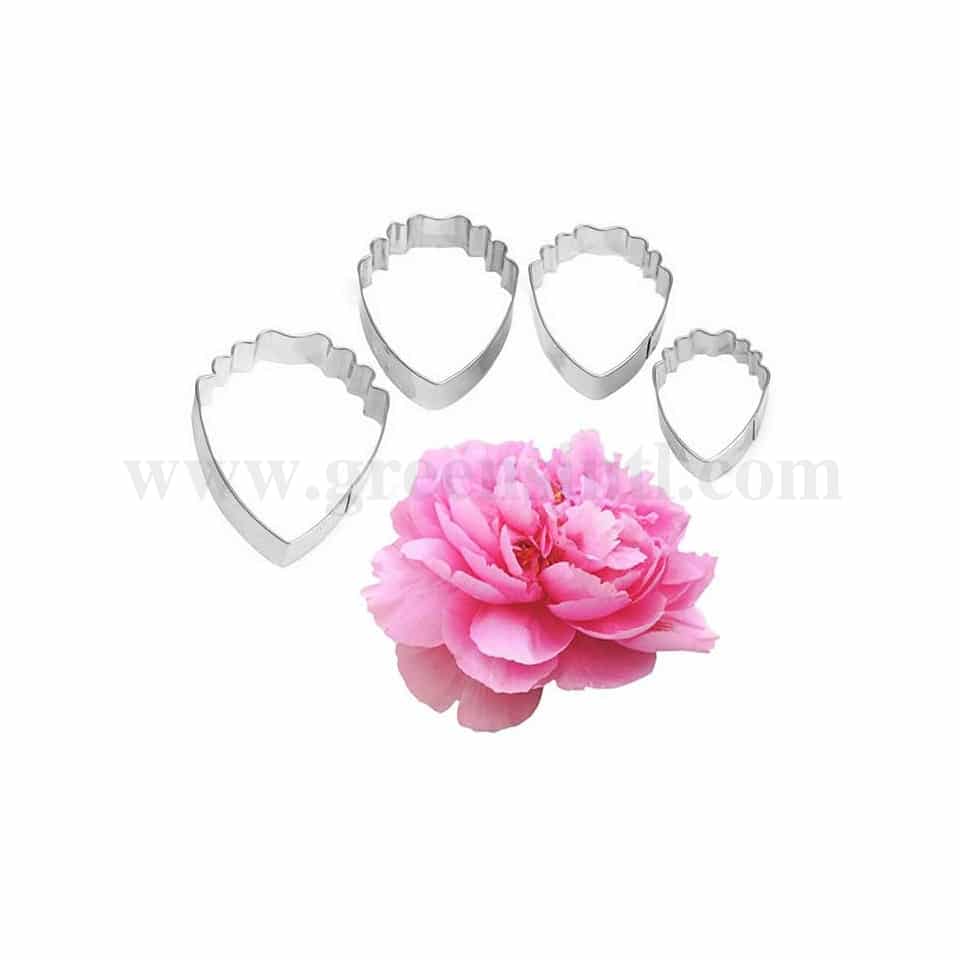 GREENS CHOICE Peony Flower Cutter - Set of 4