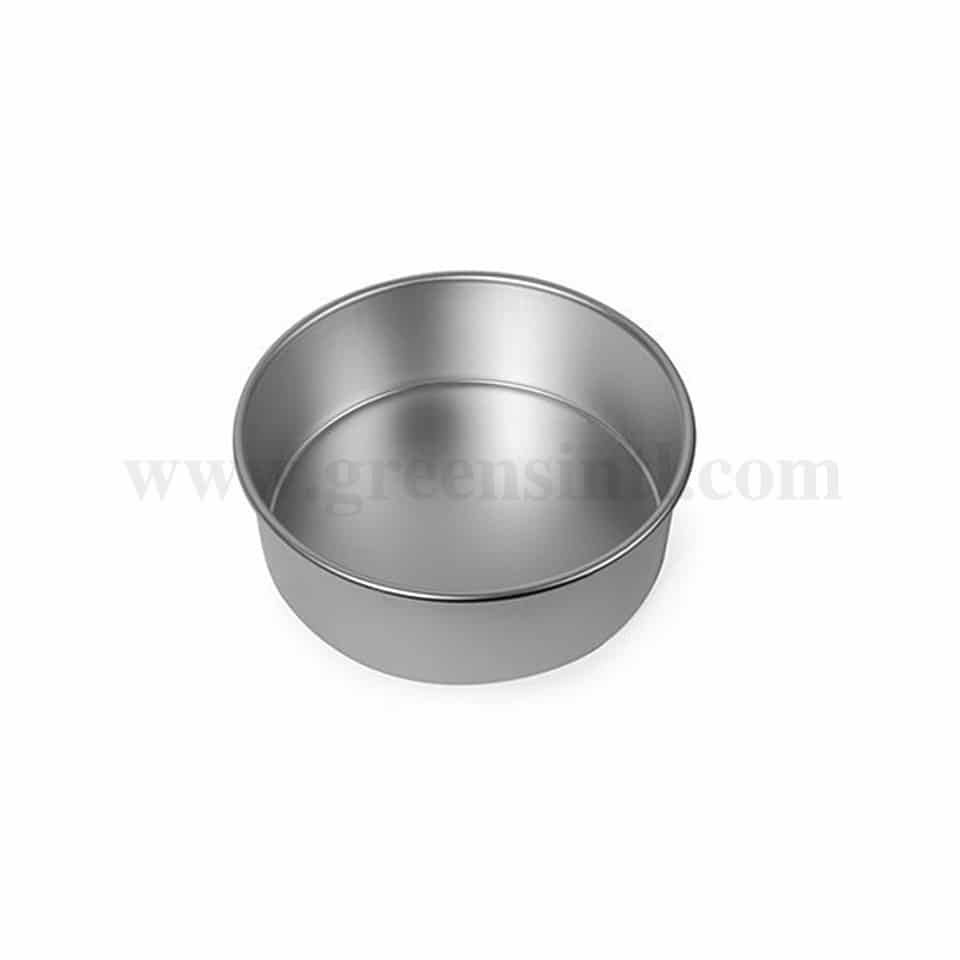 GREENS CHOICE Round Cake Pan Aluminium D 7 Inch x H 3 Inch