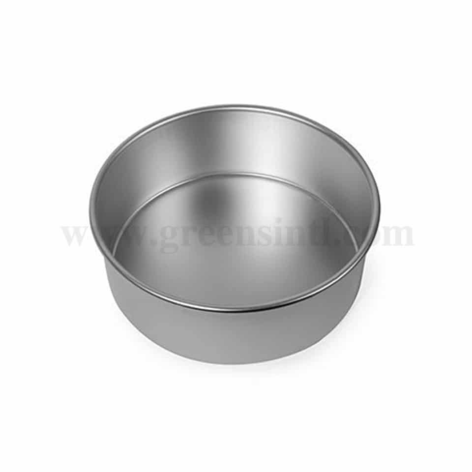 GREENS CHOICE Round Cake Pan Aluminium D 10 Inch x H 3 Inch