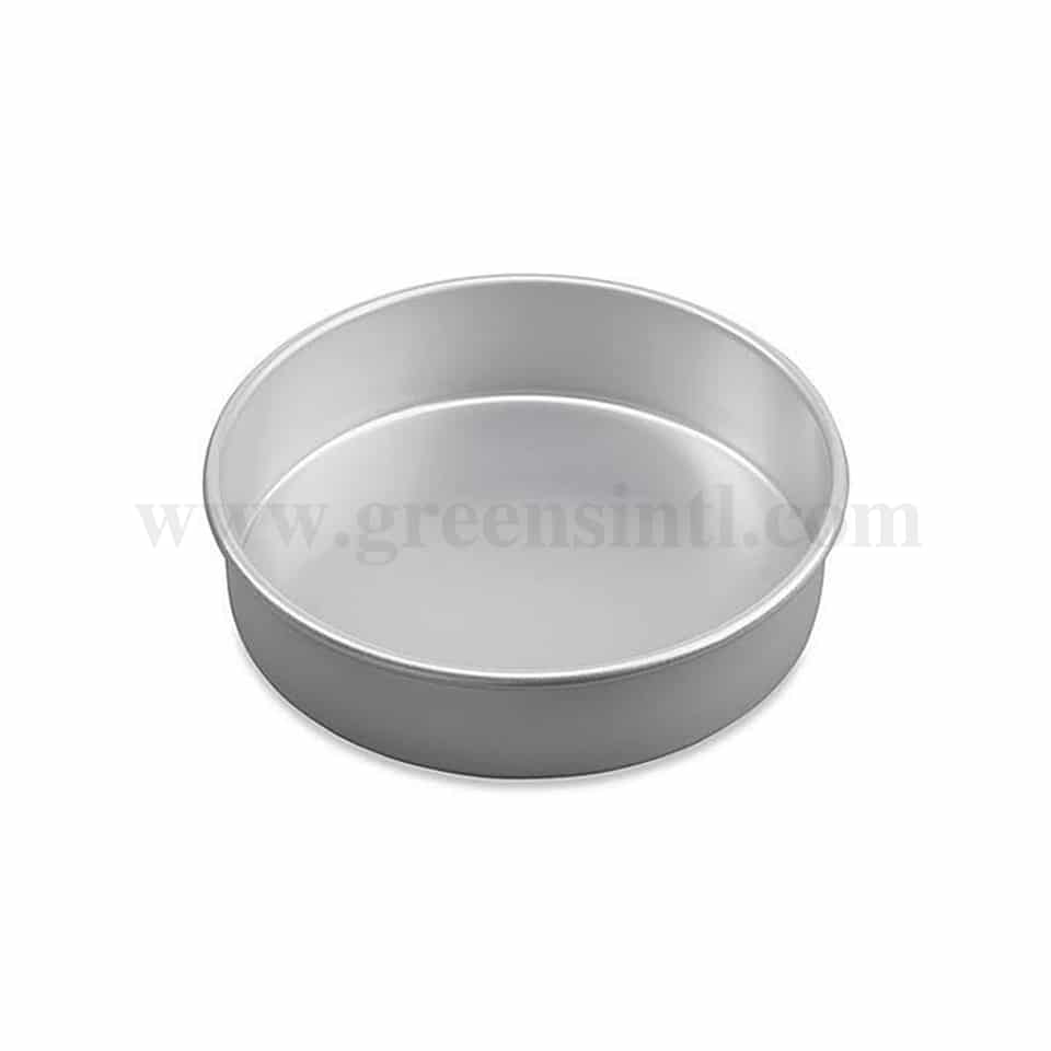 GREENS CHOICE Round Cake Pan Aluminium D 12 Inch x H 3 Inch